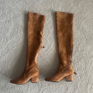 Brown over the knee boots